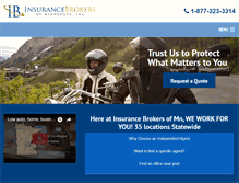 Tablet Screenshot of insurancebrokersmn.com